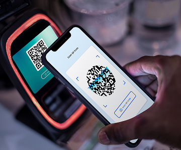 Cashless payment via QR code